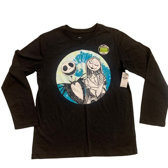 Disney | Tim Burtons The Nightmare Before Christmas Size Large Black Long Sleeve - Picture 8 of 9